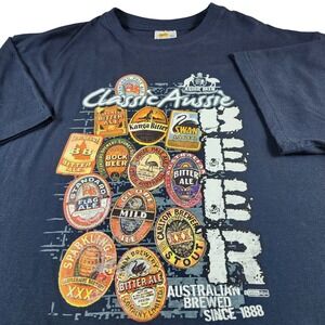 Australia Roo‎ Beer T-Shirt Classic Vintage Aussie Brew Graphic Print Mens XL